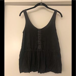 American Eagle Grey Hook & Eye Tank Top